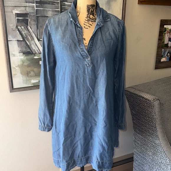 Anthropologie Chambray Denim Shirt Dress - Picture 2 of 11
